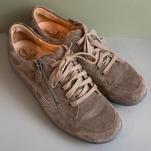 Ganter Womens GISA Brown Suede Zip Sneakers Sz 6.5G UK/ US 9